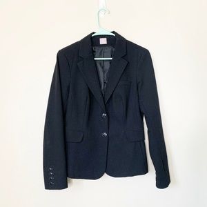Camaieu Black Structured Blazer | Size 10 | Chic Office Work Jacket | Tailored